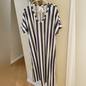Navy Striped Dress